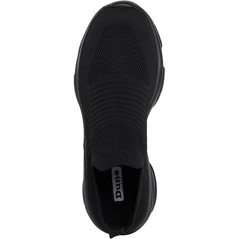 Buy Dune Womens London Evoke Chunky Sock Trainers Black