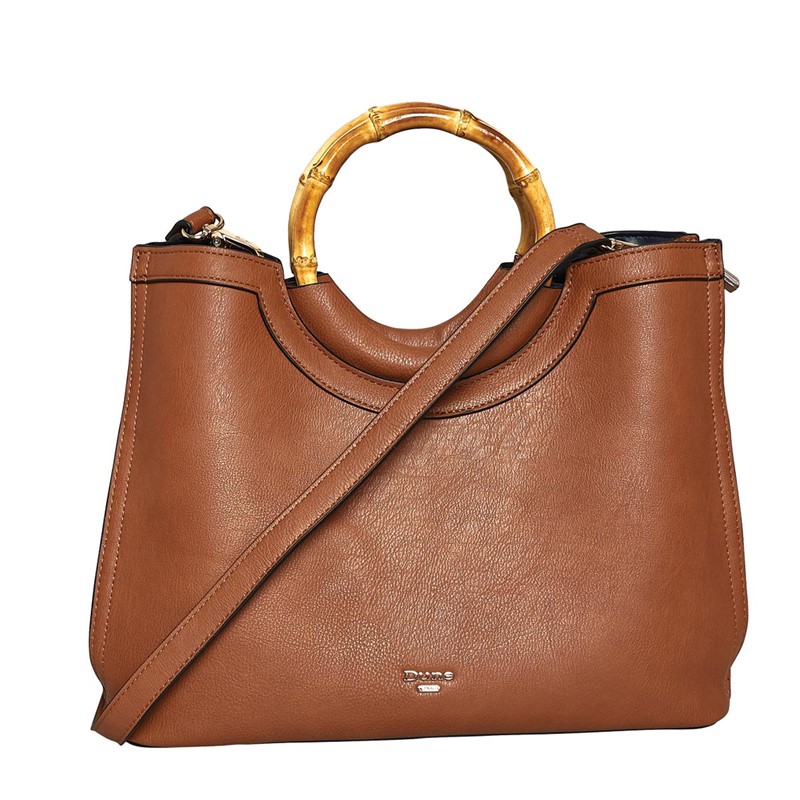 Buy Dune Womens Large Bamboo Handle Shopper Bag Tan
