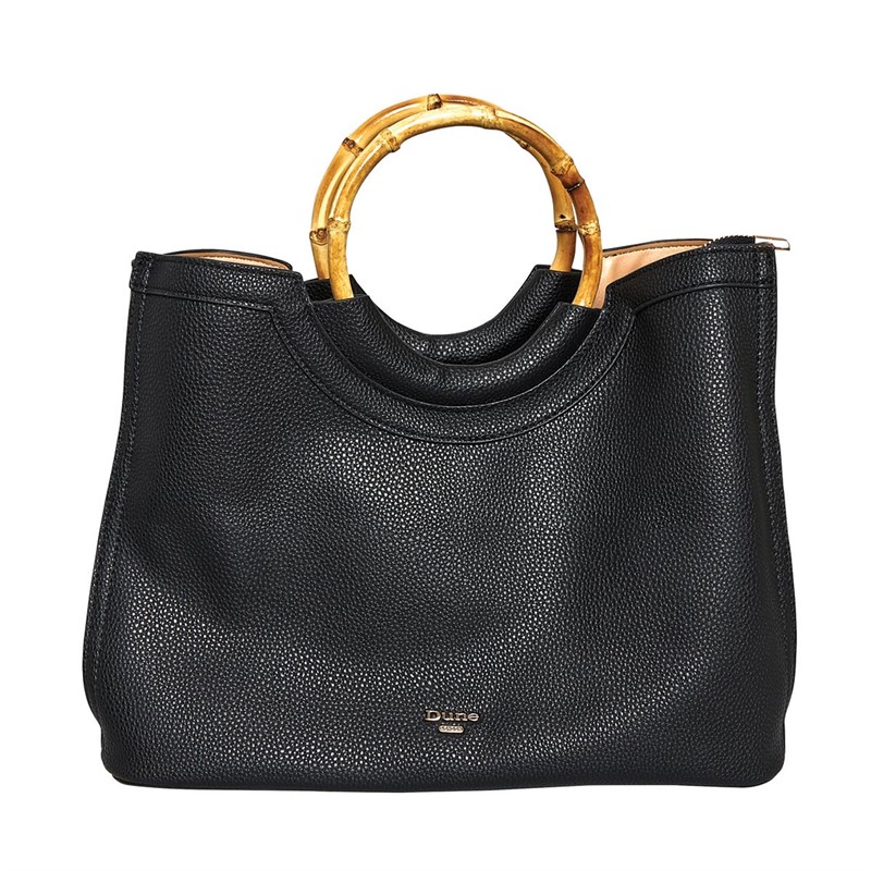 Buy Dune Womens Large Bamboo Handle Shopper Bag Black