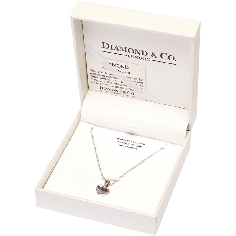Buy Diamond & Co Womens Necklace With Genuine Diamond Silver