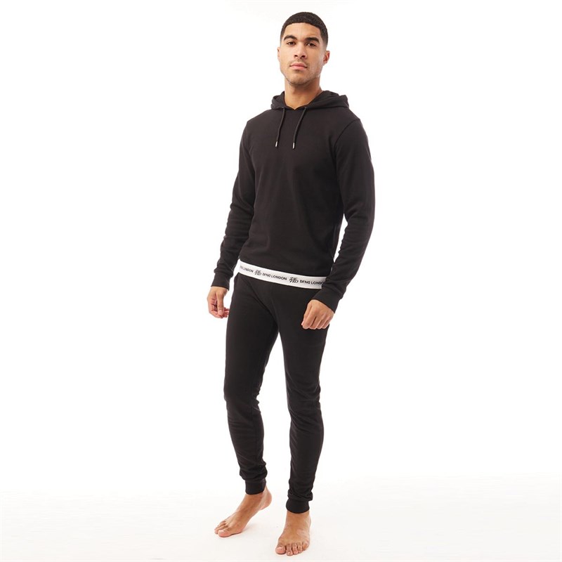Buy DFND London Mens Capital Loungewear Hoodie Black