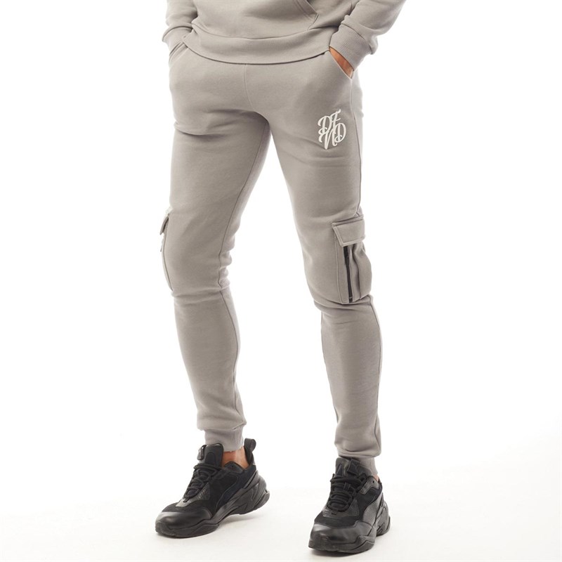 Buy DFND London Mens Cargo Joggers Grey