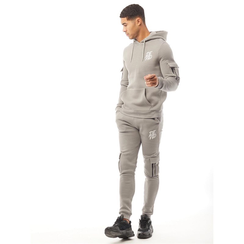 Buy DFND London Mens Cargo Joggers Grey