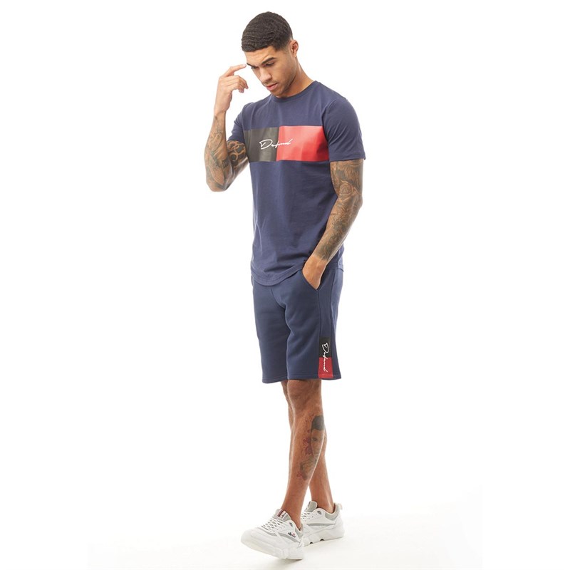 Buy DFND London Mens TShirt And Shorts Twinset Navy