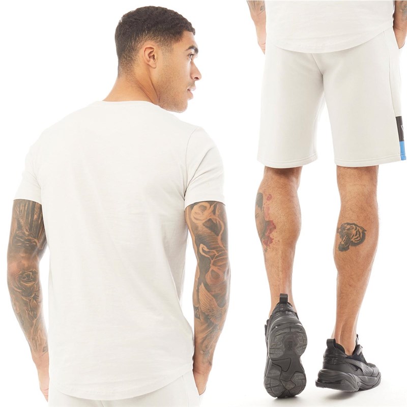 Buy DFND London Mens Fraze TShirt And Shorts Twinset Grey