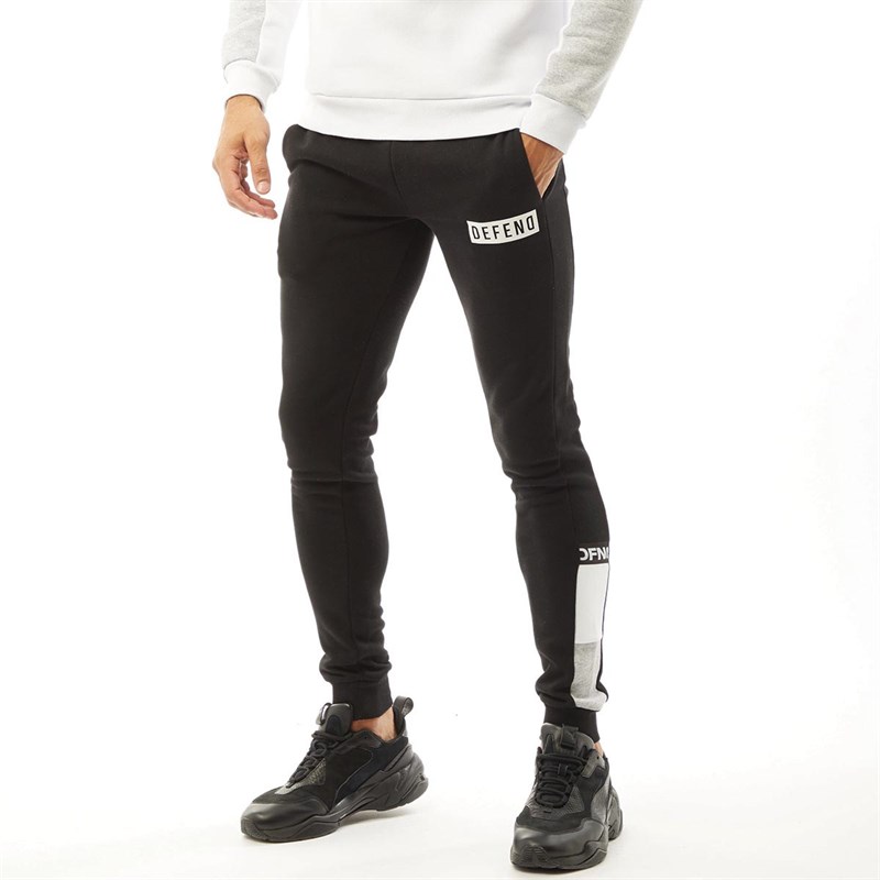 Buy DFND London Mens Secret Joggers Black/White