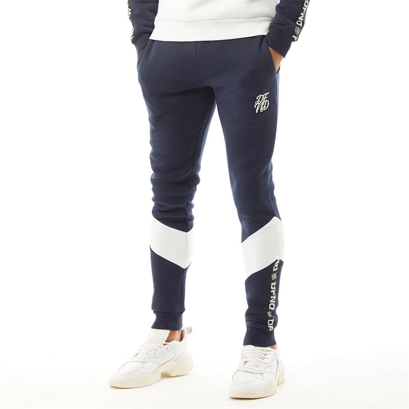 Buy DFND London Mens Right On Joggers Navy/White