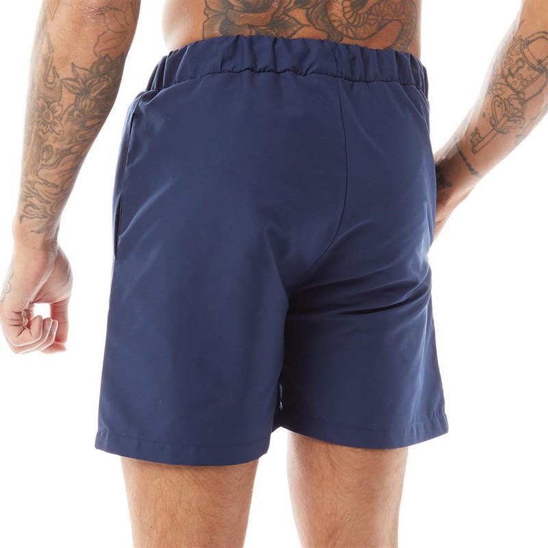 Buy DFND London Mens Swirl Swim Shorts Navy/White