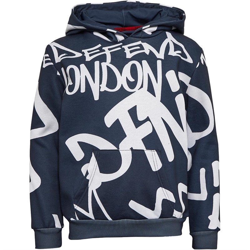 Buy DFND London Boys Boys Unit Hoodie Navy