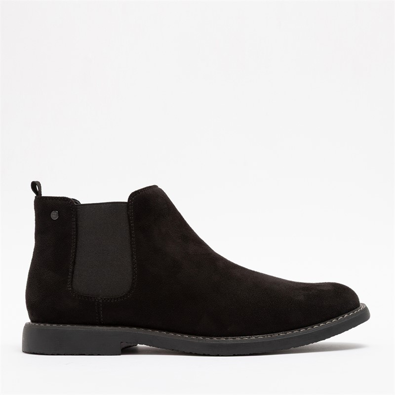 Buy Deakins Mens Morley Chelsea Boots Black Suede