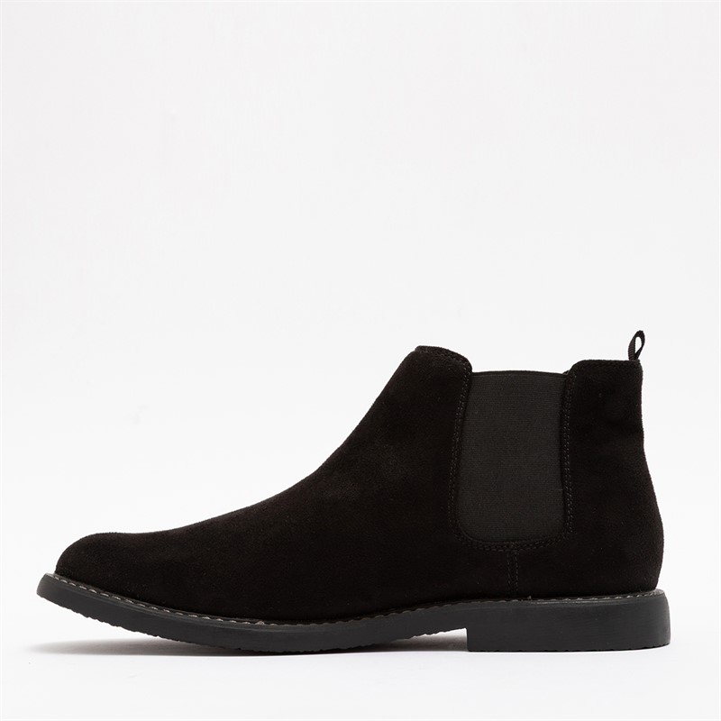 Buy Deakins Mens Morley Chelsea Boots Black Suede