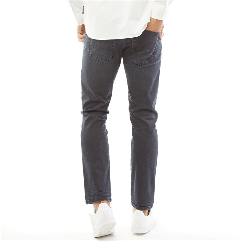 Buy Diesel Mens D Bazer 0699P Tapered Jeans Black