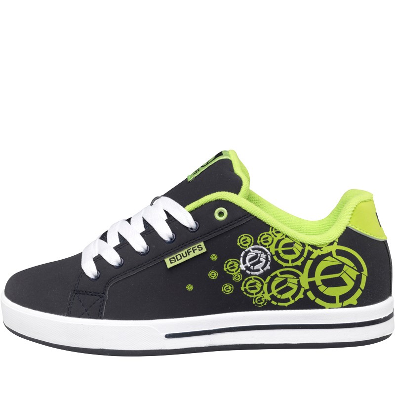 Buy DuFFS Mens Skate Shoes Ink/Lime