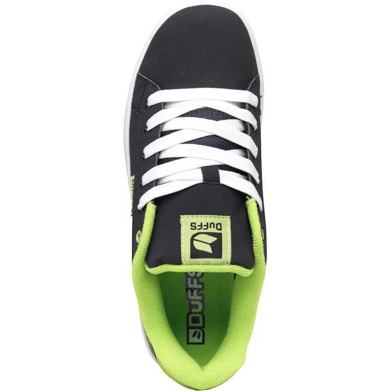 Buy DuFFS Mens Skate Shoes Ink/Lime