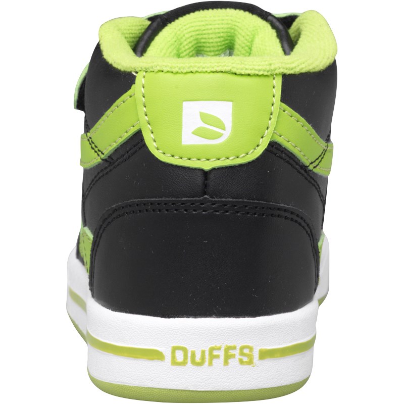 Buy DuFFS Junior Skate Shoes Black/White/Lime