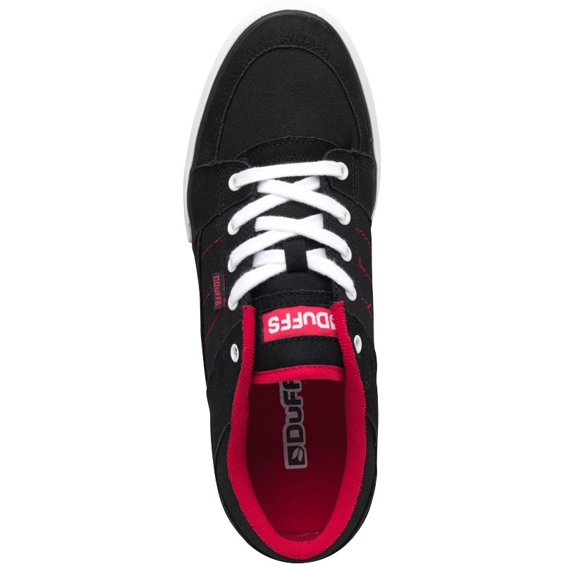 Buy DuFFS Mens Skate Shoes Black/Red