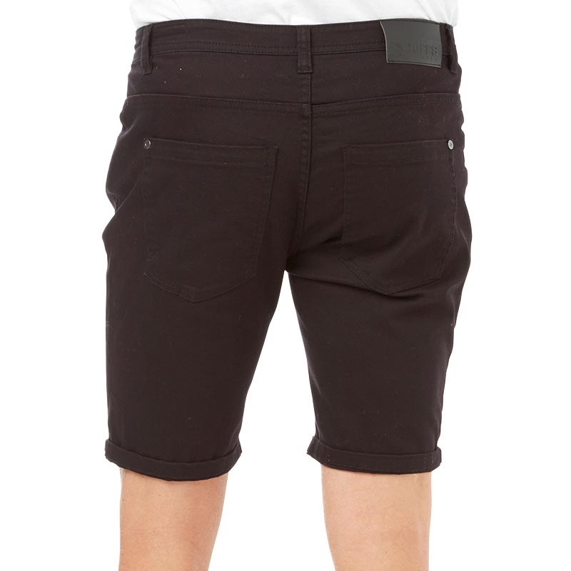 Buy DuFFS Mens Stretch Twill Skinny Fit Shorts Black
