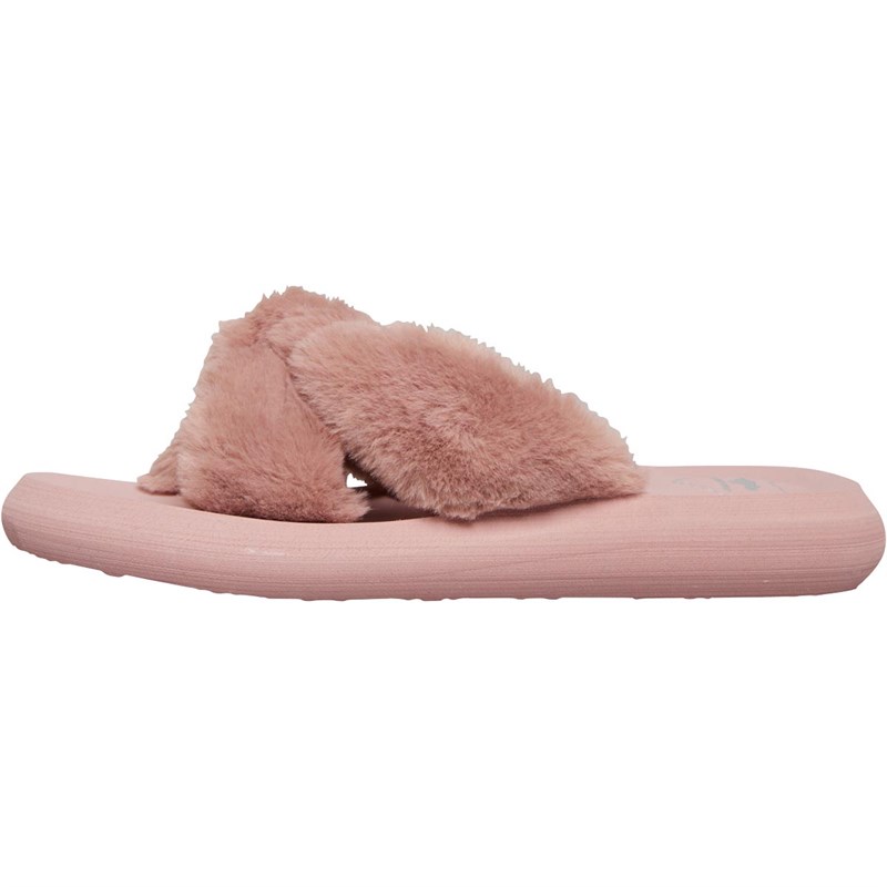 Buy Rocket Dog Womens Slade Fur Slippers Dusty Rose