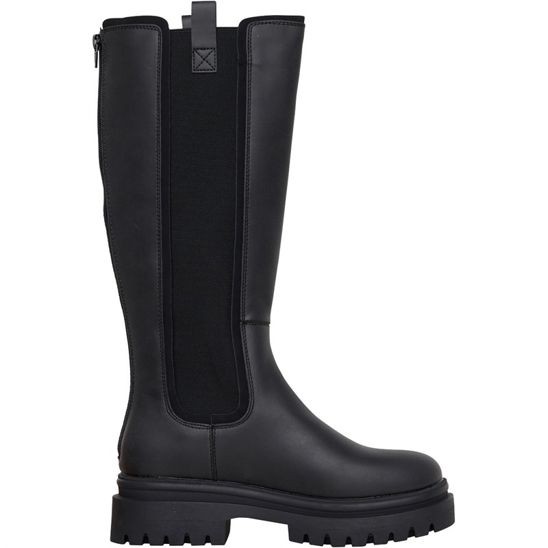 Buy Rocket Dog Womens Drea Chunky Knee High Chelsea Boots Black
