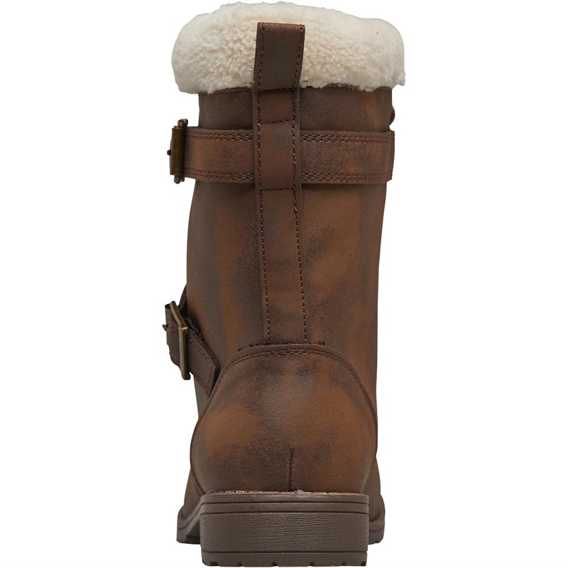 Buy Rocket Dog Womens Billie Graham Shepard Biker Boots Brown/White Lining