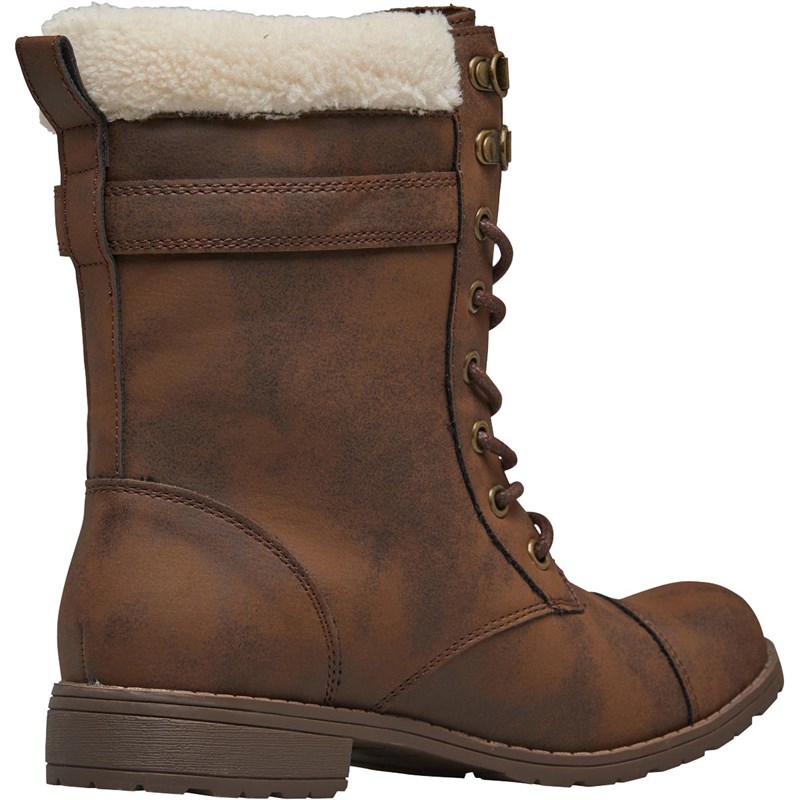 Buy Rocket Dog Womens Billie Graham Shepard Biker Boots Brown/White Lining