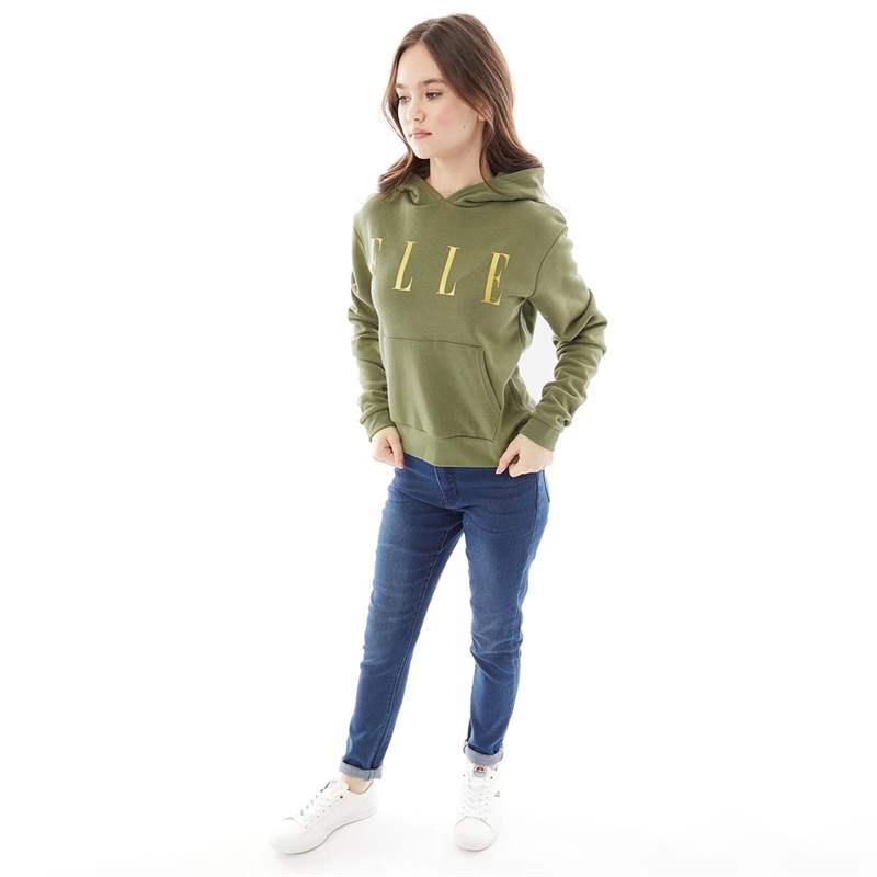 Buy Elle Girls Brand Hoodie Olivine