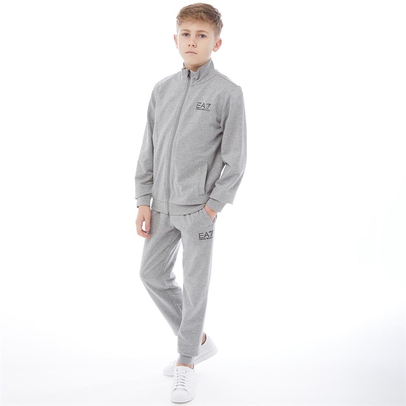 Buy EA7 Boys Jogger Tracksuit Set Medium Grey