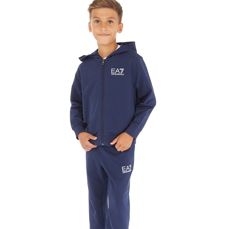 Buy EA7 Boys Emporio Armani Tracksuit Navy Blue
