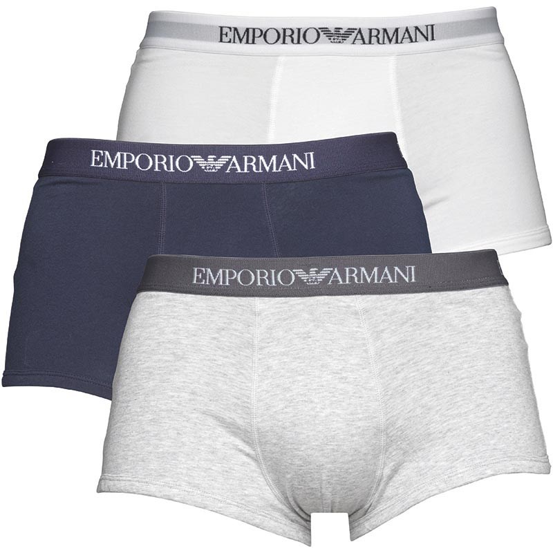Emporio Armani Heren Drie Pack Trunks Boxershort Marineblauw