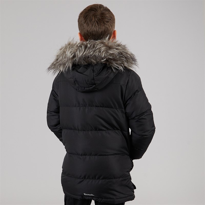 Buy Bench Boys Calcott Parka Jacket Black