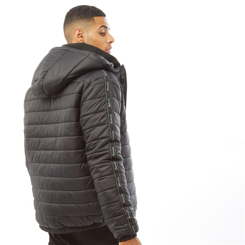 Buy Bench Mens Stayt Zip Through Hooded Padded Jacket Black