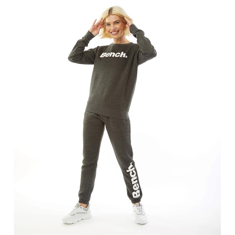 Bench Dames Meyer Sweater Gemeleerd Antraciet