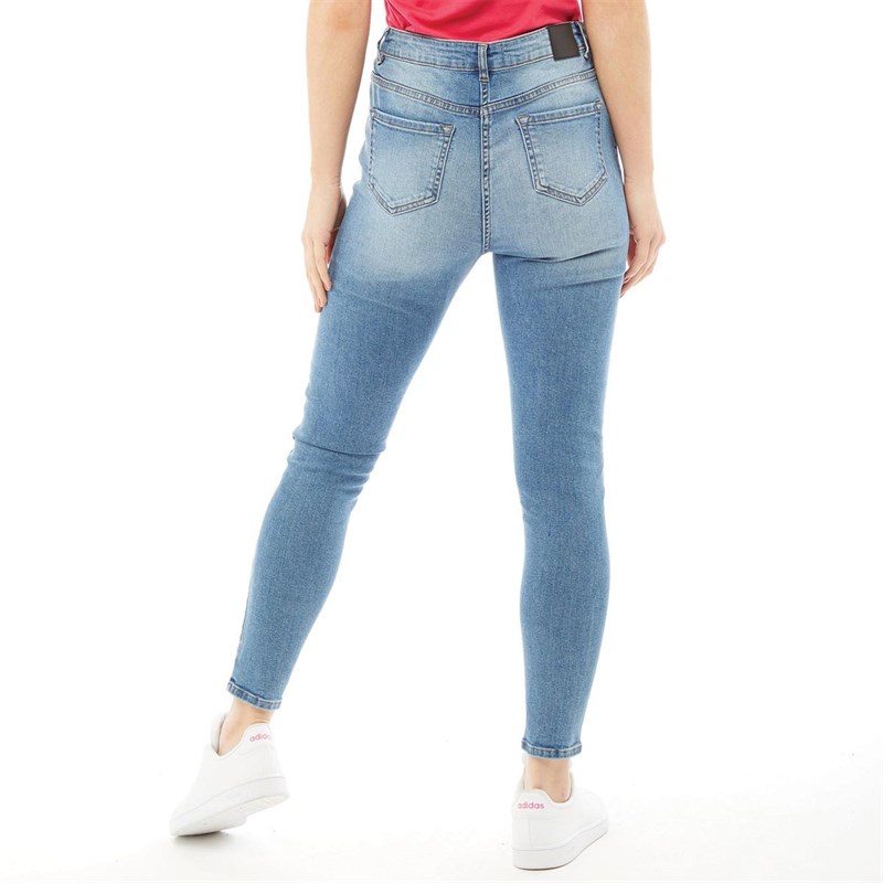 Bench Damen Luisa Skinny Jeans Mittelblau