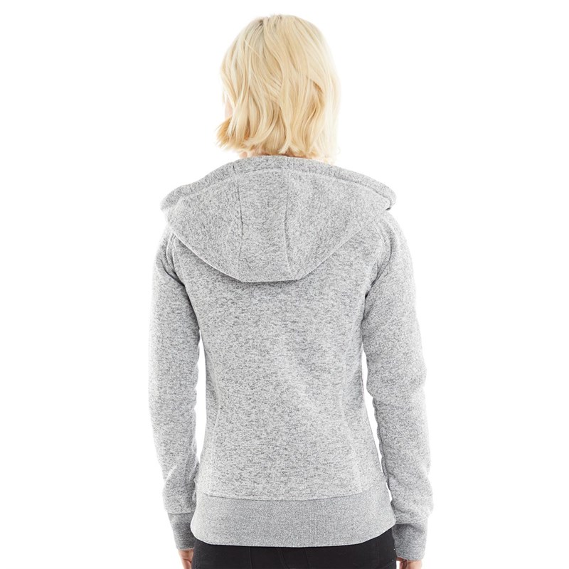 Buy Bench Womens Hayley Knit Zip Through Hoodie Ecru Marl