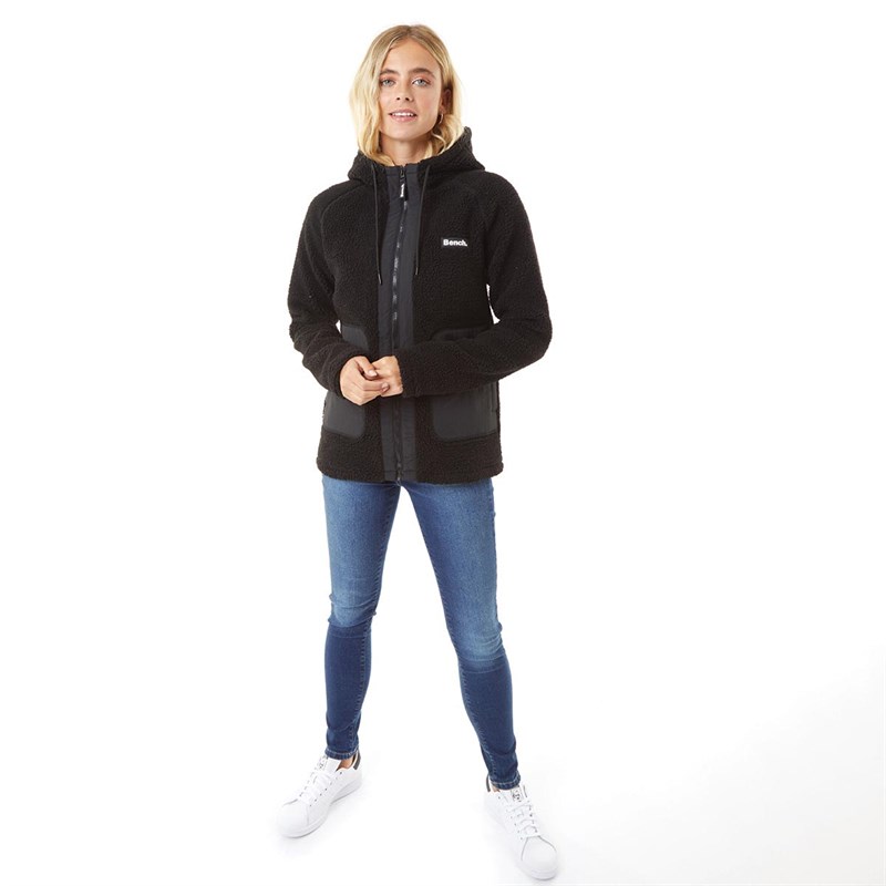 Buy Bench Womens Fifi Sherpa Hoodie Black