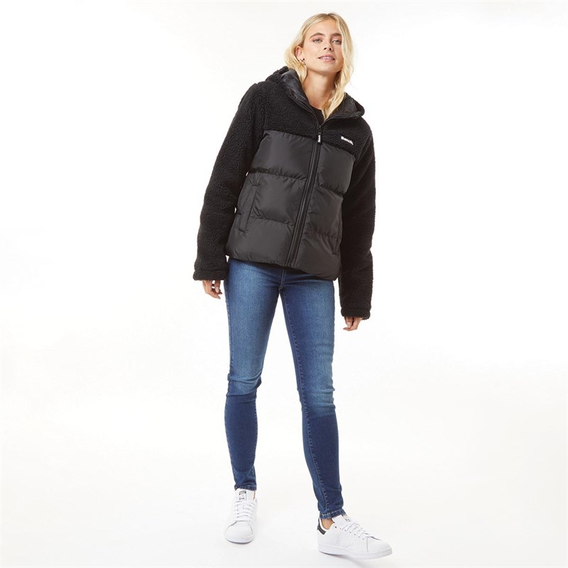 Buy Bench Womens Amberley Sherpa Hooded Jacket Black
