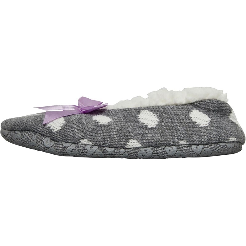 Buy Bench Womens Anabel Cosy Ballerina Slipper Socks Grey