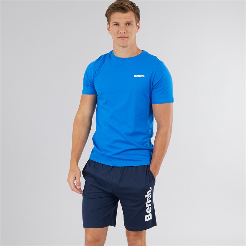 Buy Bench Mens United Tshirt And Shorts Loungewear Set Royal/Navy