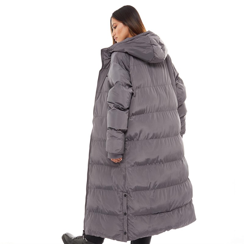 Buy Bench Womens Ryelle Maxi Length Puffer Jacket Charcoal