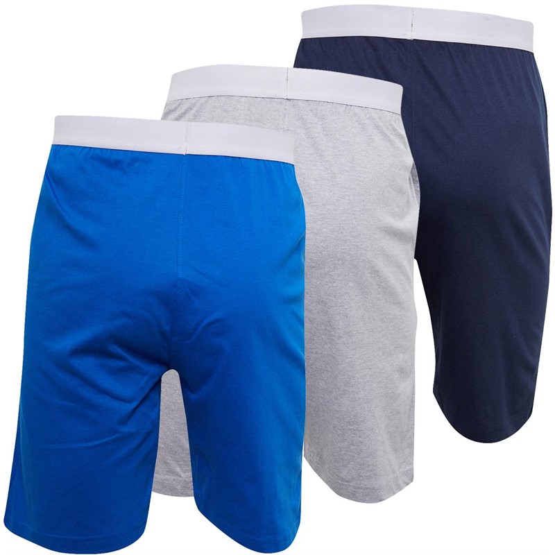 Buy Bench Mens Stryder Three Pack Lounge Shorts Navy/Grey/Royal