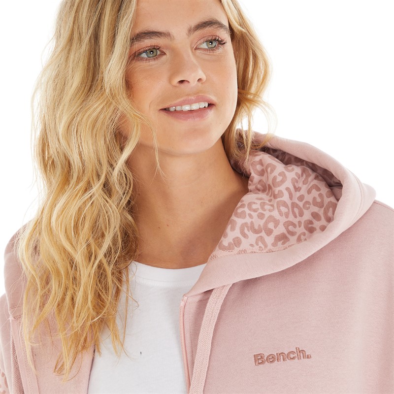 Buy Bench Womens Liney Zip Thru Hoodie Light Dusky Pink
