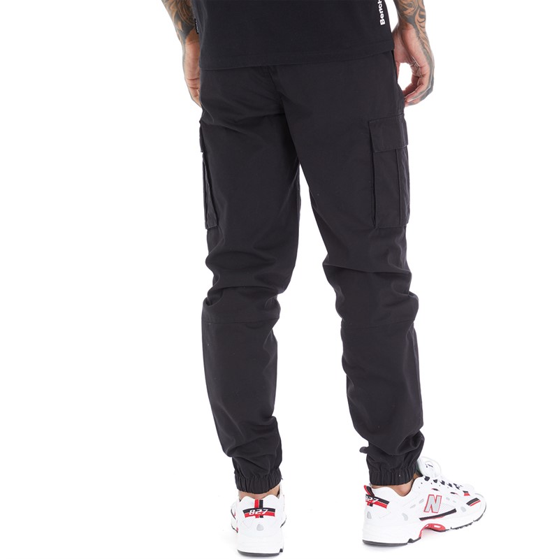 Buy Bench Mens Carner Slim Fit Cuffed Cargo Pants Black