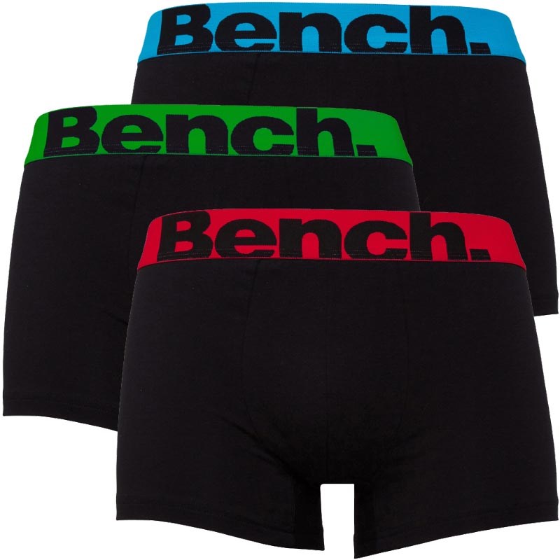 Buy Bench Mens Three Pack Boxers Black