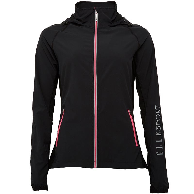 Buy ELLE SPORT Womens Stretch Woven Performance Training Jacket Black