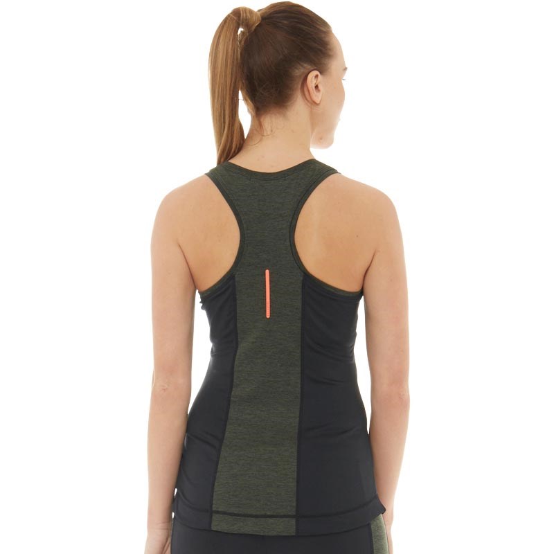 Buy ELLE SPORT Womens Performance Support Vest Black/Coral Reef