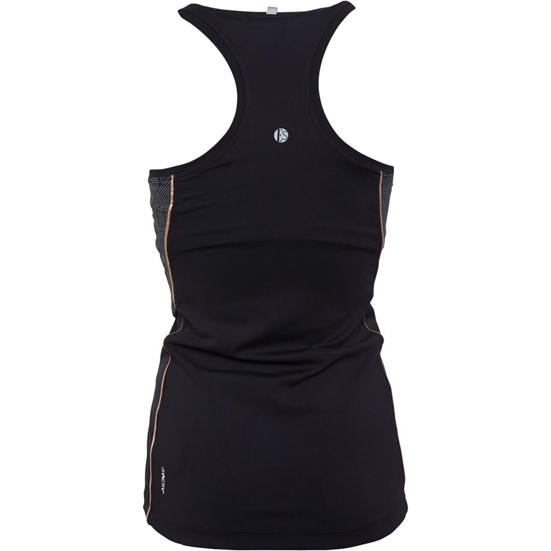 Buy ELLE SPORT Womens Track Support Vest Black/Silver