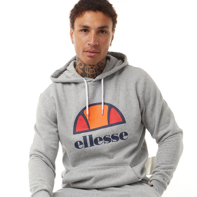 Buy Ellesse Mens Dahryl Hoodie Grey Marl