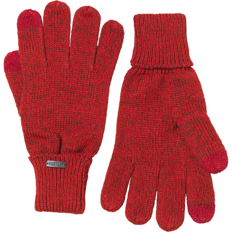 Buy Firetrap Mens Twist Yam Touch Screen Gloves Burgundy
