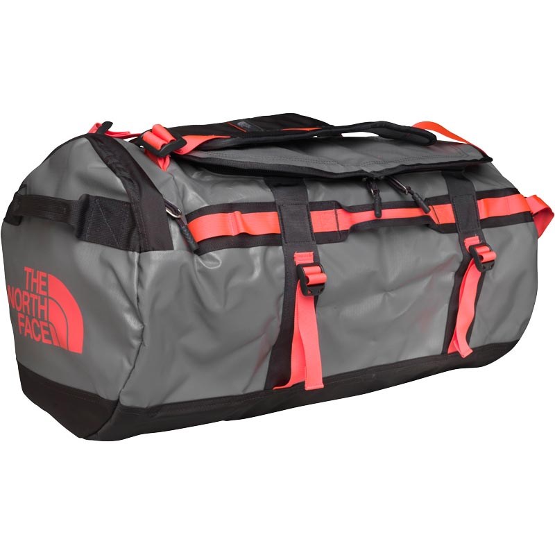 THE NORTH FACE Herren Base Camp Duffel Zinc Tropical Coral Große Tasche Grau