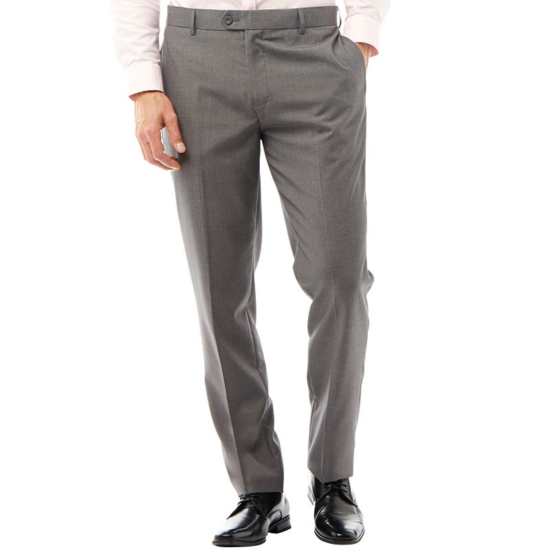 Buy Fluid Mens Slim Fit Formal Trousers Grey